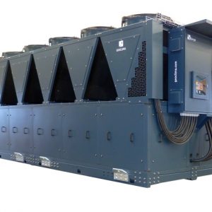 Air cooled chiller with screw compressors