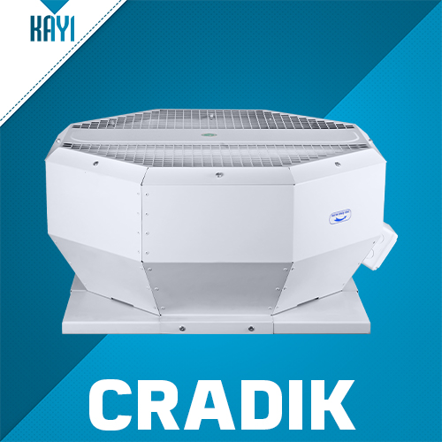 Roof Mounted Vertical Discharge Centrifugal Fan سری CRADIK ساخت KAYITES ترکیه